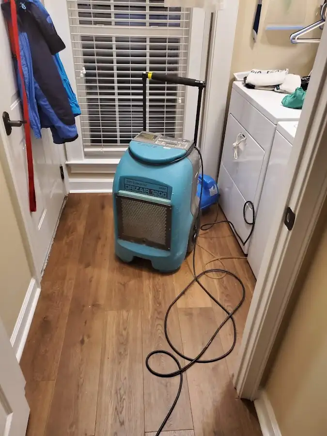 Commercial dehumidifier deployed for Flood Damage Cleanup in Bow